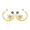 Wholesale 316L Stainless Steel 18K Gold Plated Enamel Glaze Geometric Light Luxury Exaggerated Women's Earrings