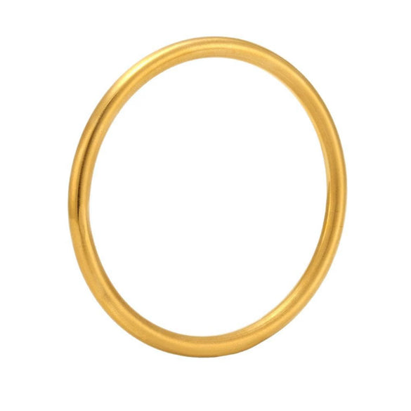 Wholesale 316L Stainless Steel 18K Gold Plated Fashion Geometric Aperture Bracelet And Round Ring