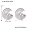Wholesale 316L Stainless Steel 18K Gold Plated Geometric Ctype Twill Nonallergic Women's Earrings