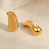 Wholesale Stainless Steel 18K Gold Plated Geometric Pattern Retro Style Women's Earrings