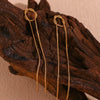 Wholesale Stainless Steel 18K Gold Plated Geometric Simple Style Long Tassel Earrings For Women