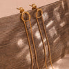 Wholesale Stainless Steel 18K Gold Plated Geometric Simple Style Long Tassel Earrings For Women