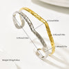 Wholesale Stainless Steel 14K Gold Plated Geometric Sophisticated Irregular Open Bracelet Accessories