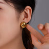 Wholesale Stainless Steel 14K Gold Plated Geometric Square Earrings For Women