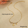 Wholesale Stainless Steel 18K Gold Plated Geometric Style Necklace