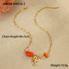 Wholesale Stainless Steel 18K Gold Plated Geometric Style Necklace
