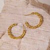 Wholesale Stainless Steel 18K Gold Plated Geometric Style Women's Earrings