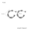 Wholesale Stainless Steel 18K Gold Plated Geometric Style Women's Earrings