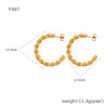 Wholesale Stainless Steel 18K Gold Plated Geometric Style Women's Earrings