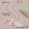 Wholesale Stainless Steel 18K Gold Plated Heart Drop Bell Pattern Children's Jewelry Set For Girls Necklace And Earrings