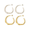 Wholesale Stainless Steel 18K Gold Plated Irregular Exaggerated C Shaped Electroplated Earrings For Women