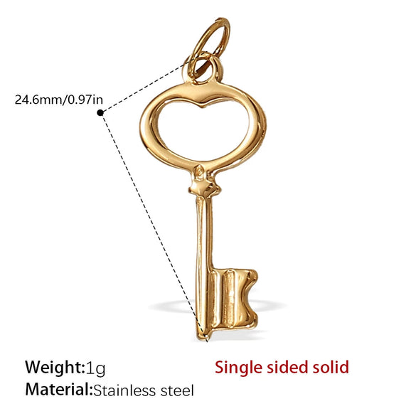 Wholesale 316L Stainless Steel 18K Gold Plated Joker Bow Heart Pendant Accessories In Fashion Style