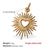Wholesale 316L Stainless Steel 18K Gold Plated Joker Bow Heart Pendant Accessories In Fashion Style