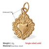 Wholesale 316L Stainless Steel 18K Gold Plated Joker Bow Heart Pendant Accessories In Fashion Style