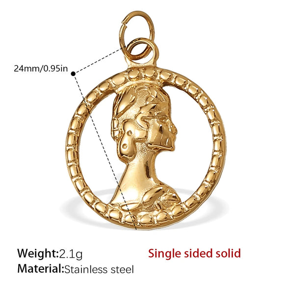 Wholesale 316L Stainless Steel 18K Gold Plated Joker Bow Heart Pendant Accessories In Fashion Style