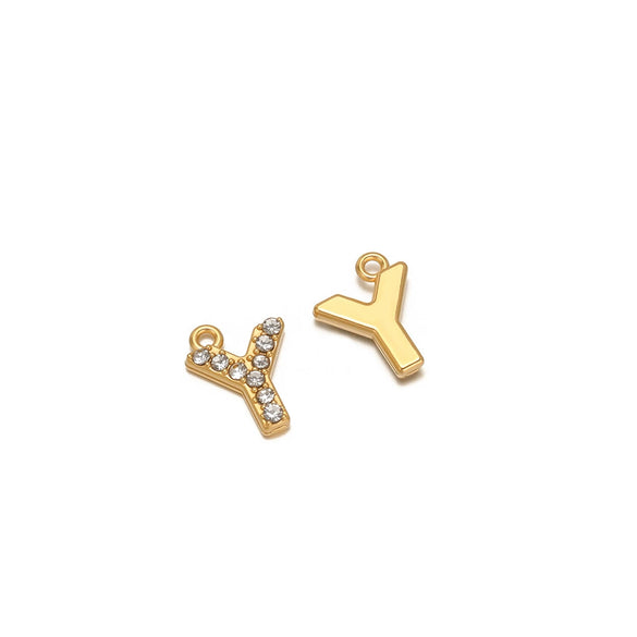 Wholesale Stainless Steel 18K Gold Plated Letter Pendants For Necklace Accessories