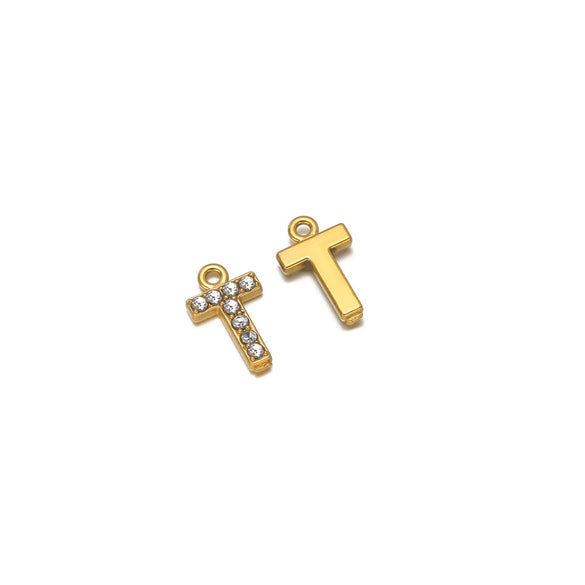 Wholesale Stainless Steel 18K Gold Plated Letter Pendants For Necklace Accessories
