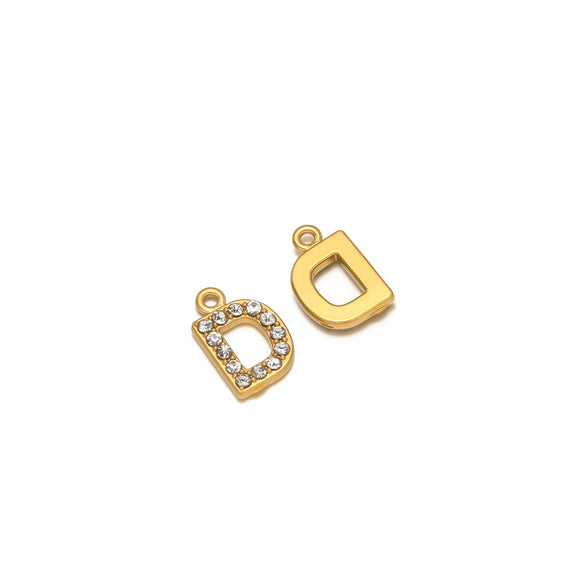 Wholesale Stainless Steel 18K Gold Plated Letter Pendants For Necklace Accessories