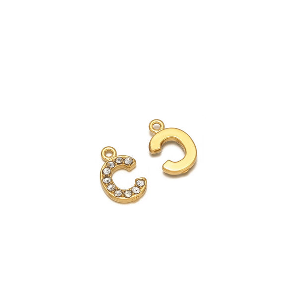 Wholesale Stainless Steel 18K Gold Plated Letter Pendants For Necklace Accessories