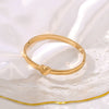 Wholesale Stainless Steel 18K Gold Plated Love Shaped Minimalist Three Dimensional All Match Bracelet With Vacuum Plating In 18K Furnace