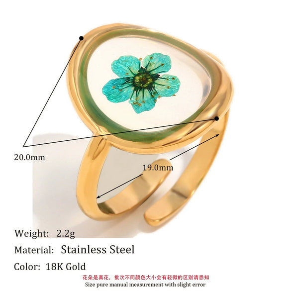 Wholesale Stainless Steel 18K Gold Plated Retro Temperament Geometric Pattern Open Flower Women's Bracelet