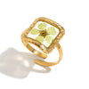 Wholesale Stainless Steel 18K Gold Plated Retro Temperament Geometric Pattern Open Flower Women's Bracelet