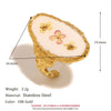 Wholesale Stainless Steel 18K Gold Plated Retro Temperament Geometric Pattern Open Flower Women's Bracelet