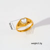 Wholesale Stainless Steel 18K Gold Plated Ring With Cast Water Drop Zircon And Geometric Diamond Shape Retro Design Jewelry