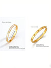 Wholesale Stainless Steel 18K Gold Plated Rivet Dangle Bangle Bracelet