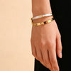 Wholesale Stainless Steel 18K Gold Plated Rivet Dangle Bangle Bracelet