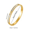 Wholesale Stainless Steel 18K Gold Plated Rivet Dangle Bangle Bracelet