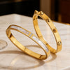 Wholesale Stainless Steel 18K Gold Plated Rivet Dangle Bangle Bracelet