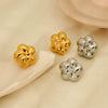 Wholesale Stainless Steel 18K Gold Plated Rotating Flower Earrings For Women