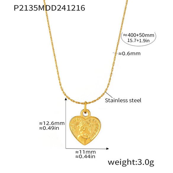 Wholesale Stainless Steel 18K Gold Plated S Chain Love Pendant Necklace With Geometric Design For Women Light Luxury Style