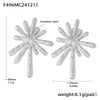 Wholesale Stainless Steel 18K Gold Plated Sunflower Light Radial Exaggerated Personality Earrings With Electroplating Process