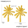 Wholesale Stainless Steel 18K Gold Plated Sunflower Light Radial Exaggerated Personality Earrings With Electroplating Process
