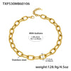 Wholesale Stainless Steel 18K Gold Plated Thick Chain Necklace And Bracelet Set For Women With Simple And Luxurious Design