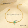 Wholesale Stainless Steel 18K Golden Geometric Five Leaf Flower Anklet