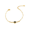 Wholesale Stainless Steel 18K Golden Geometric Five Leaf Flower Anklet