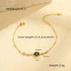 Wholesale Stainless Steel 18K Golden Geometric Five Leaf Flower Anklet