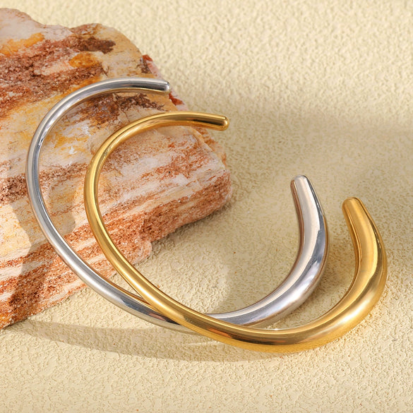 Wholesale Stainless Steel 18K Goldplated Geometric Irregular Water Drop Bracelet For Women