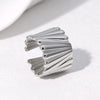 Wholesale Stainless Steel 18K Goldplated Geometric Open Ring Hand Jewelry For Women