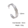 Wholesale Stainless Steel 18K Goldplated Leaf Design Open Bracelet Simple Style Accessories