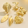 Wholesale Stainless Steel 18K Goldplated Minimalist Bow Trinket Pendant For Diy Necklace And Bracelet Handmade