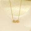 Wholesale Stainless Steel 18K Infinite Loop 8Shaped Geometric Titanium Steel Necklace For Women With Electroplating