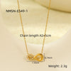 Wholesale Stainless Steel 18K Infinite Loop 8Shaped Geometric Titanium Steel Necklace For Women With Electroplating