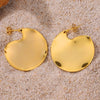 Wholesale 316L Stainless Steel 18K Real Gold Plated Irregular Geometric Three Dimensional Women's Earrings