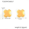 Wholesale 316L Stainless Steel 18K Real Gold Plated Irregular Geometric Three Dimensional Women's Earrings