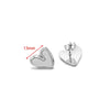 Wholesale Stainless Steel 18K Vacuum Plated Heart Embossed Love Earrings