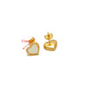 Wholesale Stainless Steel 18K Vacuum Plated Heart Embossed Love Earrings